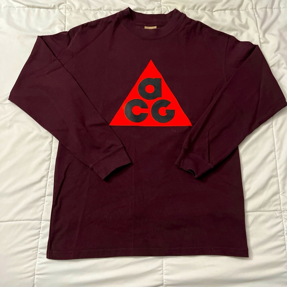 Nike ACG Big Logo Long Sleeve Maroon